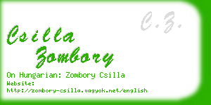 csilla zombory business card